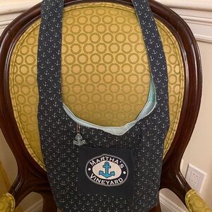 Marthas Vineyard hobo canvas nautical tote